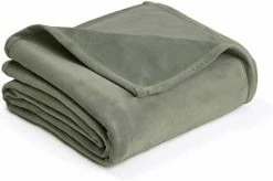 PLUSH BLANKET BY VELLUX - Full/Queen, Heavyweight, Micromink, Warmest, Bedspread, Pet-Friendly, Bed, Bedspread, Winter - Sage Gray -Electric Blankets Sales 2022 41mzcUEL6PL. AC
