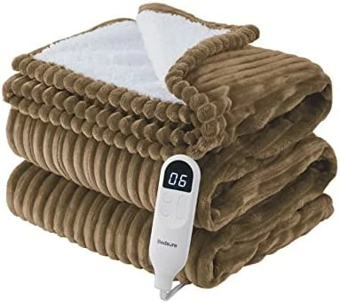 Bedsure Heated Blanket Twin Size - Soft Ribbed Fleece Fast Heating Electric Blanket With 6 Heating Levels & 10 Time Settings, 8 Hours Auto-Off Heated Blanket (62×84 Inches, Dark Grey) 13 Bedsure Heated Blanket Twin Size - Soft Ribbed Fleece Fast Heating Electric Blanket With 6 Heating Levels & 10 Time Settings, 8 Hours Auto-Off Heated Blanket (62×84 Inches, Dark Grey) - Image 11
