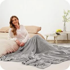 DUODUO Electric Heated Blanket 72"x84" Full Size With 4 Heating Levels And 10 Hours Auto-Off Large Oversized Heating Blanket With Soft Plush Fabric For Bedding - Gray Beige -Electric Blankets Sales 2022 41nm1YrW1ML