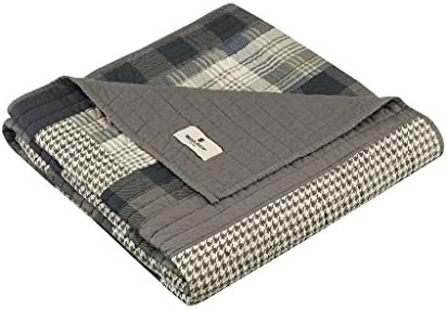 Woolrich Tasha Luxury Quilted Throw Taupe 50x70 Plaid Premium Soft Cozy 100% Cotton For Bed, Couch Or Sofa Huntington, Red 12 Woolrich Tasha Luxury Quilted Throw Taupe 50x70 Plaid Premium Soft Cozy 100% Cotton For Bed, Couch Or Sofa Huntington, Red - Image 10