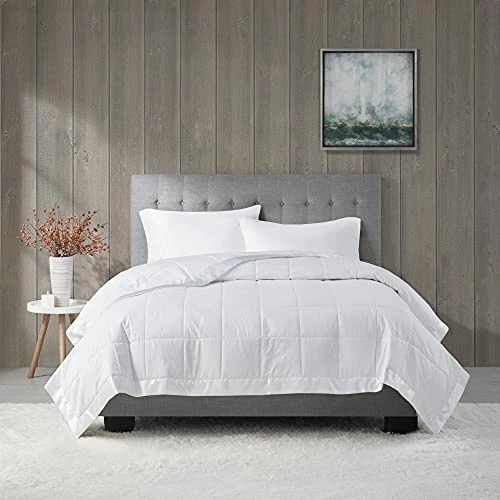 Madison Park Windom Microfiber Down Alternative Stain Resistant Blanket, Full/Queen, White Windom Blush 3 Madison Park Windom Microfiber Down Alternative Stain Resistant Blanket, Full/Queen, White Windom Blush