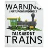 Vixerunt Warning I May Spontaneously Talk About Trains Bedding Flannel Blankets Used For Bed Sofa Couch Lightweight Cozy Warm Comfy Fluffy Microfiber Soft Fuzzy Blanket MEDIUM-60x50Inches 32-2 -Electric Blankets Sales 2022 41osrELUFJL