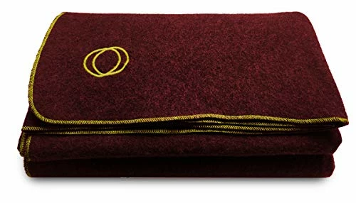 Orion Blanket Co. Orion Outpost Trading Co. Vestige Military Wool Blanket, 4+ Lbs, 66 X 84 (Maroon/Gold Stitching) 3 Orion Blanket Co. Orion Outpost Trading Co. Vestige Military Wool Blanket, 4+ Lbs, 66 X 84 (Maroon/Gold Stitching)