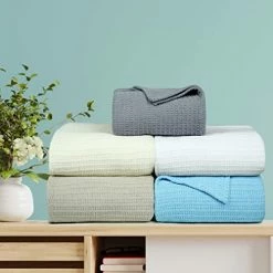 Classic Weave Breathable Lightweight Soft Cotton Blanket Queen Size (90X90 Inch) Ivory Color -100% Cotton Perfect Textured Blanket Layer For Couch Bed Sofa By Tex Trend 23 Classic Weave Breathable Lightweight Soft Cotton Blanket Queen Size (90X90 Inch) Ivory Color -100% Cotton Perfect Textured Blanket Layer For Couch Bed Sofa By Tex Trend -Electric Blankets Sales 2022 41qEFgXyUKL