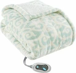 Beautyrest Reversible Sherpa To Fleece Electric Wrap Poncho Blanket Shawl Wearable, Auto Shut Off, Virtually Zero EMF, Multi Heat Setting, UL Certified, Machine Washable, Tan 50" X 64" -Electric Blankets Sales 2022 41qPiTbU3mL. AC