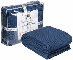 HILLFAIR 100% Combed Cotton Blanket–102x108 Inch California King Size Bed Blankets– Warm Soft All Season Breathable Blankets– Extra Large Oversized California King Blanket- Beige King Cotton Blankets White -Electric Blankets Sales 2022 41rsXD3opoL. AC