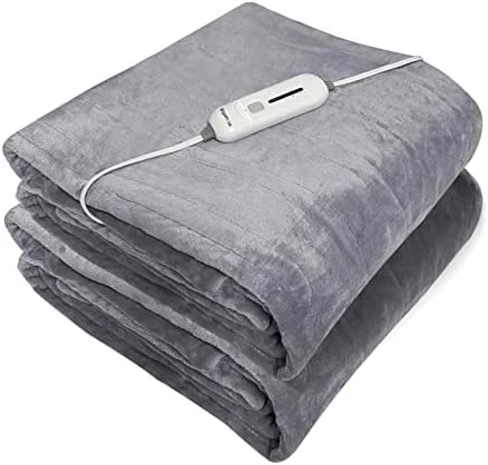 WAPANEUS Electric Blanket 72”x84” Flannel Heated Blanket Full Size With 5 Heating Settings 10 Hours Auto-Off, Fast-Heating, ETL Listed, Machine Washable, Dark Grey 17 WAPANEUS Electric Blanket 72”x84” Flannel Heated Blanket Full Size With 5 Heating Settings 10 Hours Auto-Off, Fast-Heating, ETL Listed, Machine Washable, Dark Grey - Image 15