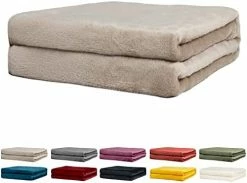 Rendiele Fleece Throw Blankets Fluffy Warm Solid Color Blankets For Bed (Grey, 90''x90'' Queen) -Electric Blankets Sales 2022 41sEtl5ZDL. AC
