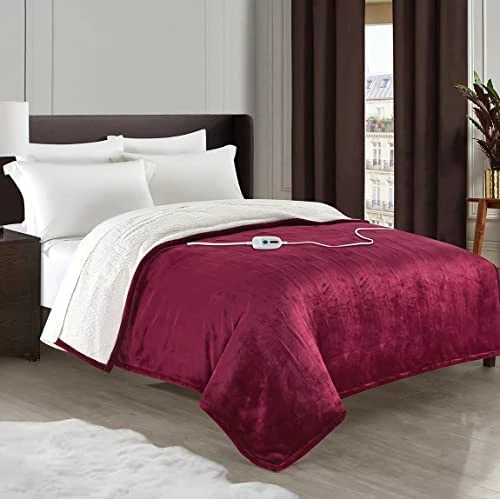 Dowin Electric Blanket Twin Size,Heated Throw Blanket 4 Heat Settings& Overheating Protection ETL Certified Heating Blanket Soft Flannel Fast Heating 62x84 Inch Machine Washable Teal 7 Dowin Electric Blanket Twin Size,Heated Throw Blanket 4 Heat Settings& Overheating Protection ETL Certified Heating Blanket Soft Flannel Fast Heating 62x84 Inch Machine Washable Teal - Image 5