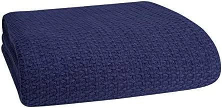 Elvana Home 100% Cotton Bed Blanket, Breathable Bed Blanket King Size, Cotton Thermal Blankets King, Perfect For Layering Any Bed For All Season, Charcoal Grey 11 Elvana Home 100% Cotton Bed Blanket, Breathable Bed Blanket King Size, Cotton Thermal Blankets King, Perfect For Layering Any Bed For All Season, Charcoal Grey - Image 9