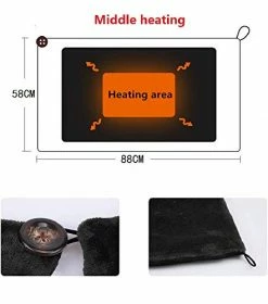 SEITG USB Electric Heating Blanket Heated Shawl 3 Heating Settings And 3 Hours Auto Off For Office Study Sitting Room Library Coffee Shop Plane And More (Black) -Electric Blankets Sales 2022 41tSQy7sUrL