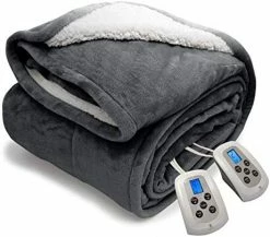 Marquess Electric Blanket MicroPlush Sherpa And Reversible Flannel Washable Comfortable With 10 Heat Settings/ Safety 10 Hours Auto-Off Controller King Size Bed Blanket(100X90'' Grey) 25 Marquess Electric Blanket MicroPlush Sherpa And Reversible Flannel Washable Comfortable With 10 Heat Settings/ Safety 10 Hours Auto-Off Controller King Size Bed Blanket(100X90'' Grey) -Electric Blankets Sales 2022 41uCalKfUeL. AC 1