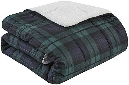 Woolrich Tasha Luxury Oversized Sofstpun Down Alternative Throw Grey 50x70 Plaid Premium Soft Cozy Cozy Spun For Bed, Couch Or Sofa Linden Red 10 Woolrich Tasha Luxury Oversized Sofstpun Down Alternative Throw Grey 50x70 Plaid Premium Soft Cozy Cozy Spun For Bed, Couch Or Sofa Linden Red - Image 8