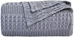 Chuffed Waffle Blanket King Size Bamboo Cotton Waffle Soft Throw Blanket Lightweight Breathable Bed Blanket For All Season Waffle Throw Blanket For Couch Bed Sofa (King, 104x90 Inches, Grey) -Electric Blankets Sales 2022 41uegEzGQ3L. AC 1