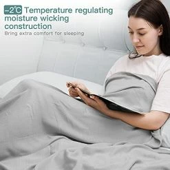 Avoalre Cooling Bamboo Blankets, Twin Size Breathable Summer Cool Blankets That Keeps Cool For Adults, Children, Babies, Cozy Soft Cold Throw Lightweight For Bed Couch All-Season Uses, 59"x79", Gray -Electric Blankets Sales 2022 41vAJZ050GS