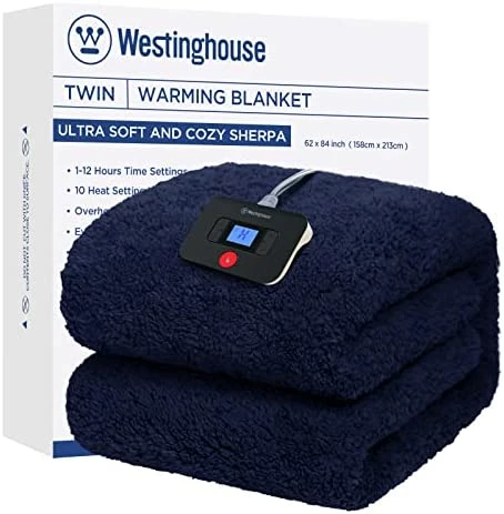 Westinghouse Electric Blanket Full Size, Soft Plush Sherpa Heated Blanket With 10 Heating Levels & 1-12 Hours Auto-Off, Machine Washable, 62x84 Inches, Darkgrey 8 Westinghouse Electric Blanket Full Size, Soft Plush Sherpa Heated Blanket With 10 Heating Levels & 1-12 Hours Auto-Off, Machine Washable, 62x84 Inches, Darkgrey - Image 6