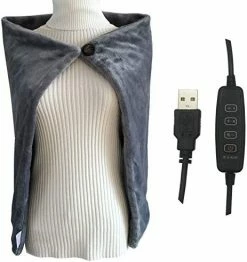 TOHMR USB Heated Shawl, Warm Electric Throws Flannel Blanket Heating Cushion Pad Blanket - 3 Speed Regulating Switch 34"X22" (Gray) 21 TOHMR USB Heated Shawl, Warm Electric Throws Flannel Blanket Heating Cushion Pad Blanket - 3 Speed Regulating Switch 34"X22" (Gray) -Electric Blankets Sales 2022 41vzkLZrFZL. AC
