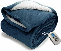 Marquess Electric Blanket Micro Plush Sherpa And Reversible Flannel Washable Comfortable With 10 Heat Settings/ Safety 10 Hours Auto-Off Controller Twin Size Bed Blanket (62 X 84'' Navy Blue) 15 Marquess Electric Blanket Micro Plush Sherpa And Reversible Flannel Washable Comfortable With 10 Heat Settings/ Safety 10 Hours Auto-Off Controller Twin Size Bed Blanket (62 X 84'' Navy Blue) -Electric Blankets Sales 2022 41wCTN6aTIL. AC