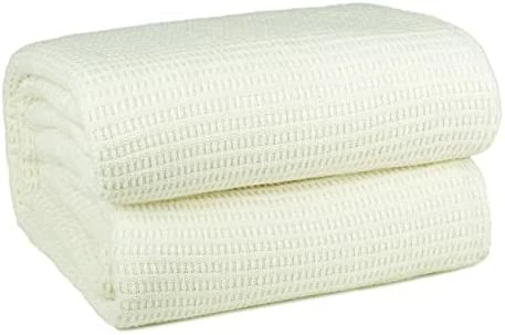 Classic Weave Breathable Lightweight Soft Cotton Blanket Queen Size (90X90 Inch) Ivory Color -100% Cotton Perfect Textured Blanket Layer For Couch Bed Sofa By Tex Trend 15 Classic Weave Breathable Lightweight Soft Cotton Blanket Queen Size (90X90 Inch) Ivory Color -100% Cotton Perfect Textured Blanket Layer For Couch Bed Sofa By Tex Trend - Image 13