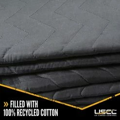 US Cargo Control Large Sound Blanket - 96 Inches Long By 80 Inches Wide - Black Sound Dampening Blanket - Durable Woven Cotton/Polyester Blend Material - Machine Washable - 12 Pounds Per Blanket -Electric Blankets Sales 2022 41wcLAlCmAL