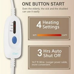 Dowin Electric Throw Blanket With 4 Heating Levels & 3Hrs Auto Off, Super Soft Flannel Heated Throw Blankets 50"×60", Over-Heat Protect, ETL Certified And Machine Washable, For Home&Office Use Garnet -Electric Blankets Sales 2022 41weQ80zxxL