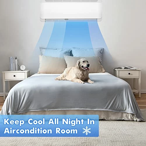 MIULEE Cooling Blanket Lightweight Breathable Summer Blanket Absorbs Heat Keep Cool, Japanese Q-Max>0.43 Cooling Fiber, Bamboo Blankets For Hot Sleepers Night Sweats Twin/Full Size 60" X 80"(Grey) 8 MIULEE Cooling Blanket Lightweight Breathable Summer Blanket Absorbs Heat Keep Cool, Japanese Q-Max>0.43 Cooling Fiber, Bamboo Blankets For Hot Sleepers Night Sweats Twin/Full Size 60" X 80"(Grey) - Image 6