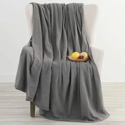 Vellux 1B07164 Soft 240 GSM Micro Fleece Plush Lightweight Blanket Easy Care Machine Washable Pet Friendly Solid Bed Sofa Blankets Full Queen, Grey -Electric Blankets Sales 2022 41xLQqeYQL. AC