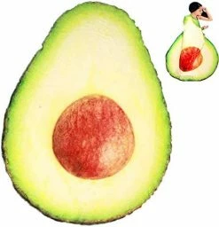 GZDDG Avocado Blanket, Cute Cartoon Food Fruit Throw Blankets, Soft And Comfortable Giant Light And Soft Round Beach Blanket For Kids And Adults ， Bed Couch Travel Beach (59 INCHES) -Electric Blankets Sales 2022 41xqko0shNL. AC 1