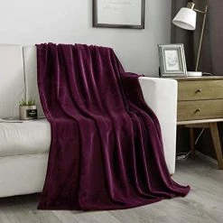 ZYL Flannel Fleece Throw Blanket, Soft Lightweight All-Season Plush Blanket, Microfiber Fluffy Blanket For Couch Bed Sofa,Solid Color Pattern (Purple,50" X 60") -Electric Blankets Sales 2022 41yRqL yzDL. AC