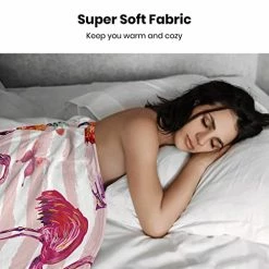 YISDZSW Flamingo Fuzzy Blanket Cute Travel Blanket Plush Soft Warm Flannel Microfiber Blanket For Couch Bed Sofa Flamingo Gifts For Women Pink And White 40 × 50 Inches -Electric Blankets Sales 2022 41zMfzrlKXL