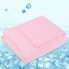 Lukeight Cooling Blanket, Cool Blanket For Hot Sleepers, Lightweight Summer Blanket Absorbs Body Heat To Keep Cool, Thin Light Blankets For Summer, Bamboo Blanket For All Seasons (71x79in, Pink)