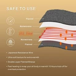 BESTCHIC Electric Heated Blanket Queen Size 84" X 90", Fast Heating Blanket 100% Polyester Soft Flannel, 4 Heating Levels 10 Hours Auto-Off, ETL Certified Dual Controllers, Machine Washable (Grey) Gray-flannel & Sherpa -Electric Blankets Sales 2022 41ztbNDYxnL