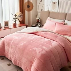 FlySheep 3-Layer Luxury Flannel Fleece Thick Bed Blanket Twin Size, Soft Plush Velvet Sherpa Blanket With 2 Pillow Shams Heavy Warm For Winter, Breathable N Washable, Dark Gray Pink -Electric Blankets Sales 2022 51 7G2k59AL. AC
