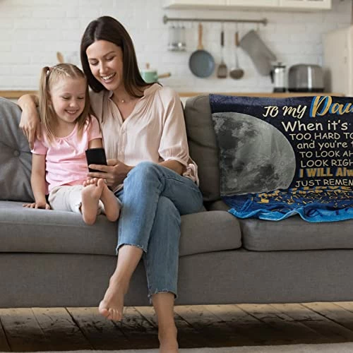 KAAYEE Daughter Blanket Gifts From Mom, To My Daughter Ultra-Soft Flannel Blanket, Wedding Birthday Gifts For Daughter From Mom, Unique Back To School Graduation Gifts For Daughter, 60" X 50" To Mom Blanket 5 KAAYEE Daughter Blanket Gifts From Mom, To My Daughter Ultra-Soft Flannel Blanket, Wedding Birthday Gifts For Daughter From Mom, Unique Back To School Graduation Gifts For Daughter, 60" X 50" To Mom Blanket - Image 3