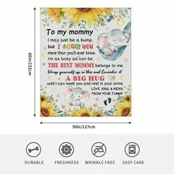 FAIVHSO New Mom Gifts For Women First Time Mom Gifts Mom To Be Blanket Promoted To Mom Flannel Soft Fleece Bed Blanket For New Mommy Pregnancy Gifts 50x60in -Electric Blankets Sales 2022 510K5yeUiYL