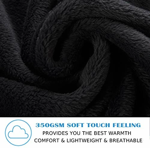 OBOEY Polar Fleece Blankets Queen Size For Spring Summer All Season 350GSM Lightweight Microfiber Anti-Static For Bed, Couch, Home, Sofa, Car, Airplane, And Outdoors 90" X 90"(Dark Gray Queen) 4 OBOEY Polar Fleece Blankets Queen Size For Spring Summer All Season 350GSM Lightweight Microfiber Anti-Static For Bed, Couch, Home, Sofa, Car, Airplane, And Outdoors 90" X 90"(Dark Gray Queen) - Image 2