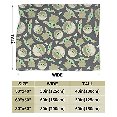 Mionit Super Soft Flannel Anime Blankets Baby Yo-Da Blanket Fits Couch Sofa Bedroom Living Room Suitable For Kids Adults 50 Inchx40 Inchinch, Black Black1 5 Mionit Super Soft Flannel Anime Blankets Baby Yo-Da Blanket Fits Couch Sofa Bedroom Living Room Suitable For Kids Adults 50 Inchx40 Inchinch, Black Black1 - Image 3