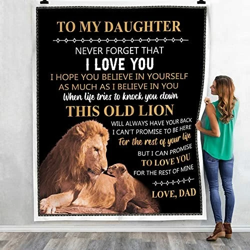 GADGETSTALK (60"x80") Sherpa Blanket - Daughter Blanket From Mom - Gift For Daughter, Never Forget That I Love You My Daughter - Daughter Gift For Birthday, Christmas Bonus Daughter Style 11 11 GADGETSTALK (60"x80") Sherpa Blanket - Daughter Blanket From Mom - Gift For Daughter, Never Forget That I Love You My Daughter - Daughter Gift For Birthday, Christmas Bonus Daughter Style 11 - Image 9
