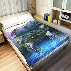 HommomH 50" X 80" Blanket Comfort Warmth Soft Cozy Air Conditioning Easy Care Machine Wash Dream Catcher Spirit Of The Dragonfly Multi 1