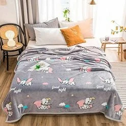 Anjos Dumbo The Flying Elephant Grey Nordic Coral Fleece Blanket Throws Bedspread Sheet Super Soft Microfiber Polyester Material Print (Twin59x78inch) Multicolor -Electric Blankets Sales 2022 510e827QIZL. AC 2