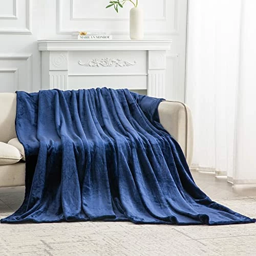 Mooreeke Fleece Bedding Blanket King Size Red 350 GSM Warm Soft Thick Large Red Fleece Throw Blankets For Bed,90x108 Inches Navy Blue 16 Mooreeke Fleece Bedding Blanket King Size Red 350 GSM Warm Soft Thick Large Red Fleece Throw Blankets For Bed,90x108 Inches Navy Blue - Image 14
