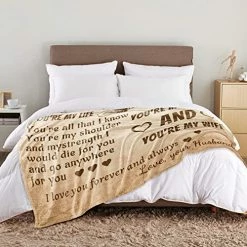 BMPUDERY Gifts For Wife Blanket From Husband I Love You Wedding Anniversary Birthday Christmas Valentine's Mother's Day Blankets Romantic Present Gift For Her Women (60x50inch) 15 BMPUDERY Gifts For Wife Blanket From Husband I Love You Wedding Anniversary Birthday Christmas Valentine's Mother's Day Blankets Romantic Present Gift For Her Women (60x50inch) -Electric Blankets Sales 2022 511DuSrWxVL