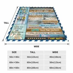 MPRUIU To My Son Blanket Gifts From Mom,Son Birthday Gifts From Mom,Flannel Blankets For Son Fill With Positive Encourage Love Words Of Love (60" X 50") Z5 To My Son -Electric Blankets Sales 2022 511FzGMpLaL