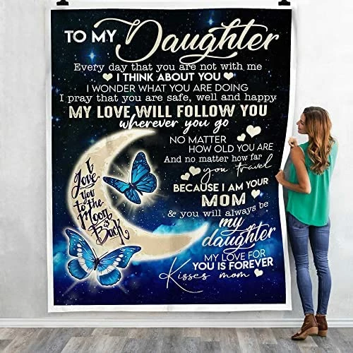 GADGETSTALK (60"x80") Sherpa Blanket - Daughter Blanket From Mom - Gift For Daughter, Never Forget That I Love You My Daughter - Daughter Gift For Birthday, Christmas Bonus Daughter Style 11 8 GADGETSTALK (60"x80") Sherpa Blanket - Daughter Blanket From Mom - Gift For Daughter, Never Forget That I Love You My Daughter - Daughter Gift For Birthday, Christmas Bonus Daughter Style 11 - Image 6