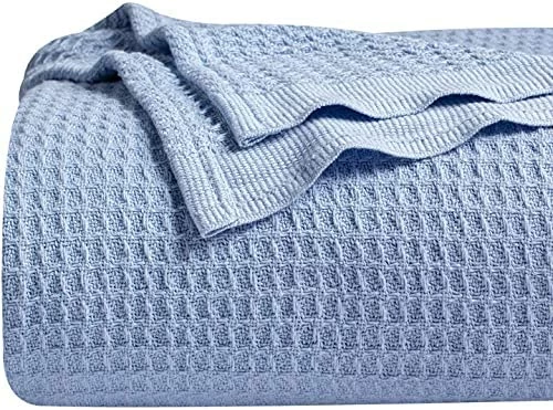 Kotton Culture 100% Cotton Waffle Weave Soft Blanket For Bed Or Couch, All-Season, Machine-Washable, Honeycomb Blanket (Teal, Queen 90 X 90 Inches) 11 Kotton Culture 100% Cotton Waffle Weave Soft Blanket For Bed Or Couch, All-Season, Machine-Washable, Honeycomb Blanket (Teal, Queen 90 X 90 Inches) - Image 9