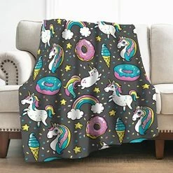 Levens Unicorn Blanket Soft Blanket For Bed Couch Sofa Lightweight Travelling Camping Throw For Kids Adults 50"x60" -Electric Blankets Sales 2022 511WbRL4mdL. AC