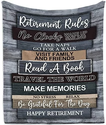 Mubpean Retirement Gifts For Men - Retirement Blanket - Funny Retirement Gifts For Party Decorations - Happy Retirement Gifts Blanket For Dad Grandpa Husband Brother Social Worker Teacher 60"x 50" 10 Mubpean Retirement Gifts For Men - Retirement Blanket - Funny Retirement Gifts For Party Decorations - Happy Retirement Gifts Blanket For Dad Grandpa Husband Brother Social Worker Teacher 60"x 50" - Image 8
