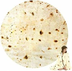 Hommtina Pizza Blanket Double Sided, Weird Gifts Giant Burrito Blanket Tortilla Blanket Realistic Food Blanket, Funny Gifts For Adults Teens Kids (80 Inches) -Electric Blankets Sales 2022 5121xI584xL. AC 2