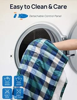 Westinghouse Electric Blanket Heated Blanket, Plaid Sherpa Heating Blanket, 10 Heating Levels & 1 To 12 Hours Heating Time Settings, Green Plaid, 62"x84" Twin Size 13 Westinghouse Electric Blanket Heated Blanket, Plaid Sherpa Heating Blanket, 10 Heating Levels & 1 To 12 Hours Heating Time Settings, Green Plaid, 62"x84" Twin Size -Electric Blankets Sales 2022 5126NPjBJEL