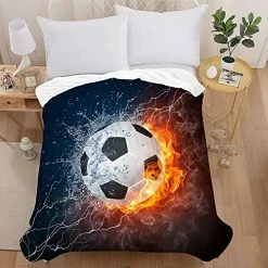 Irisbell Soccer Blanket Cozy Plush Throw Blanket Soft Lightweight Flannel Blankets For Bed Couch Travel Camping (80 X 60 In, Soccer) 12 Irisbell Soccer Blanket Cozy Plush Throw Blanket Soft Lightweight Flannel Blankets For Bed Couch Travel Camping (80 X 60 In, Soccer) -Electric Blankets Sales 2022 512HcRA3a6L